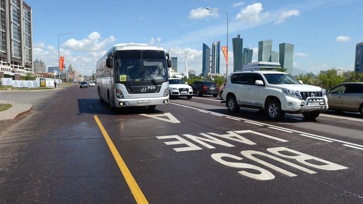 Автобусные полосы появятся ещё на нескольких улицах Астаны