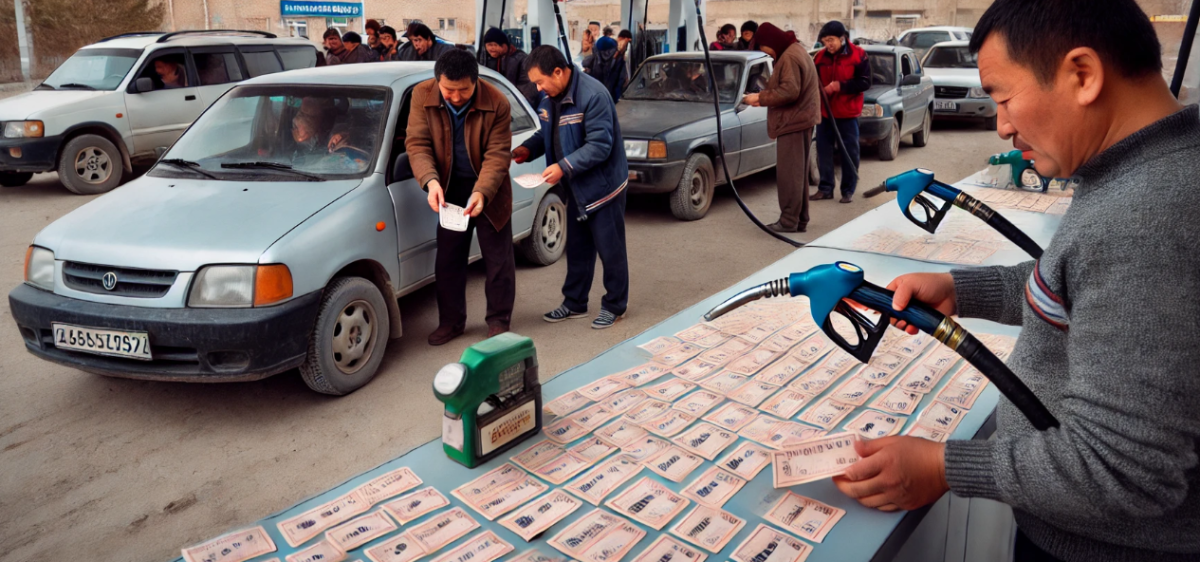 В области Улытау бензин отпускают по талонам