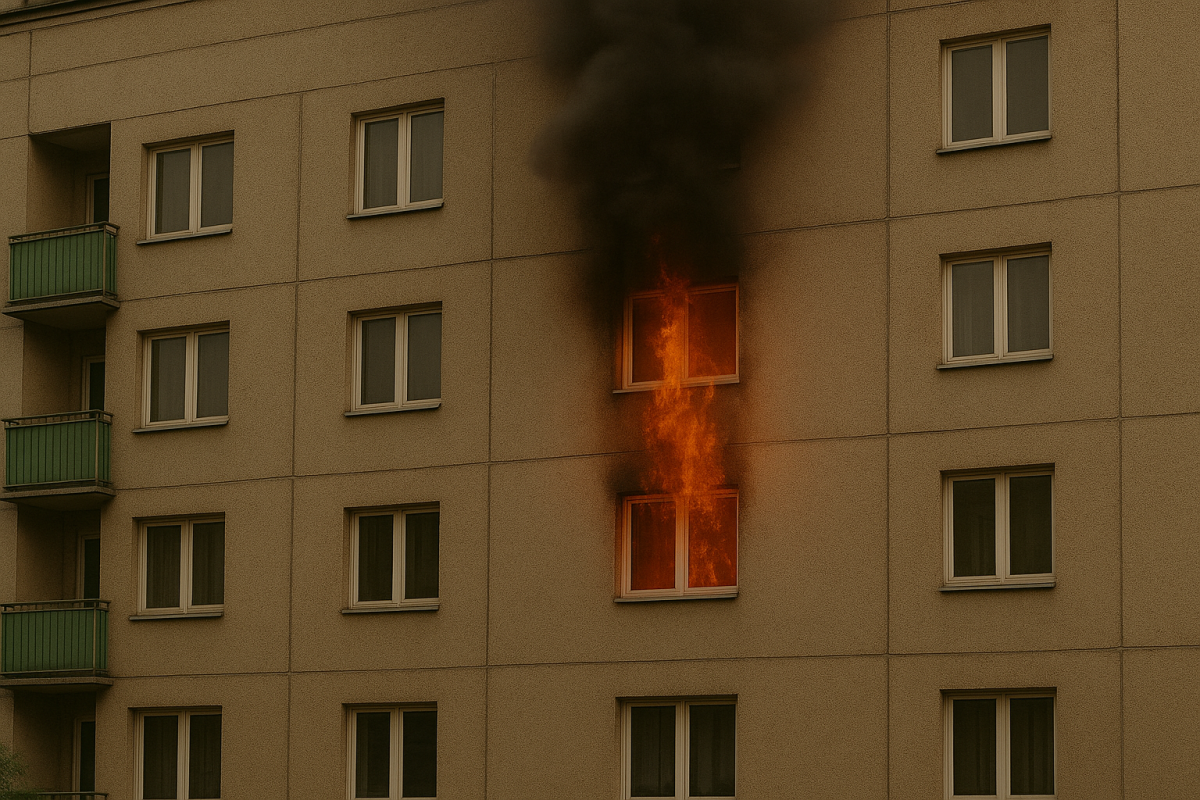 Жилой дом загорелся в Усть-Каменогорске: несколько десятков человек эвакуировали пожарные