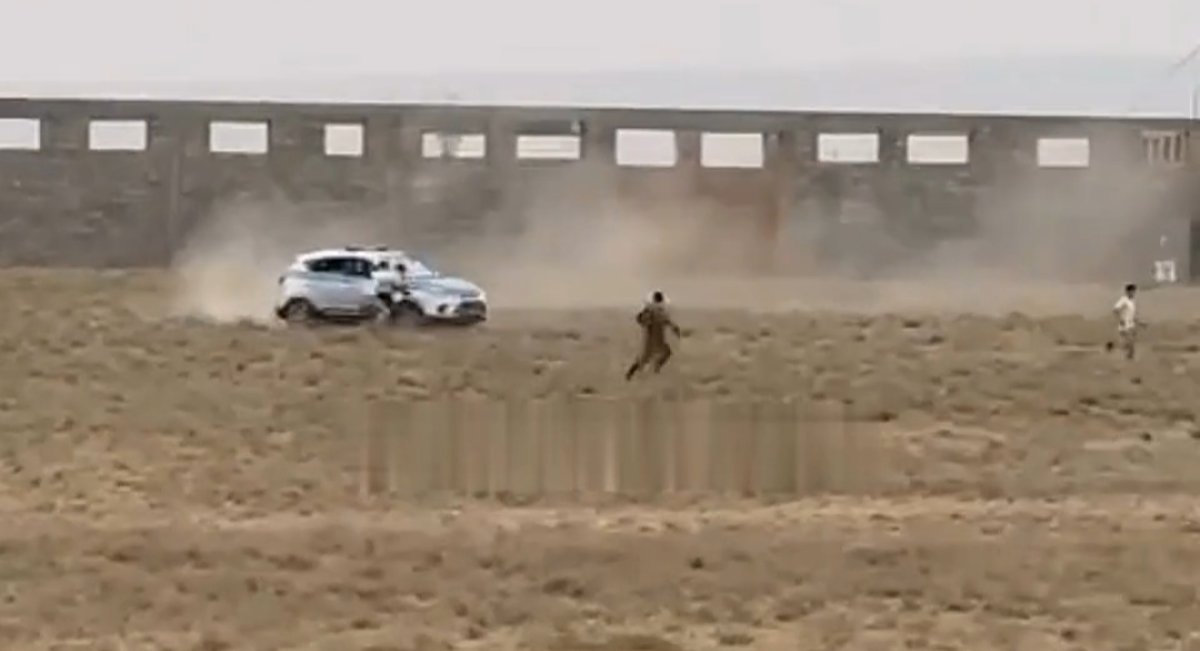 Погоню за призывником в Туркестанской области показали на видео