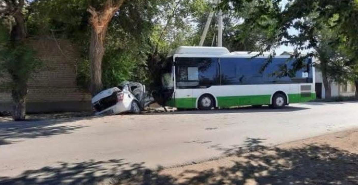 Воспитанники частного детского сада попали в аварию в Кызылорде
