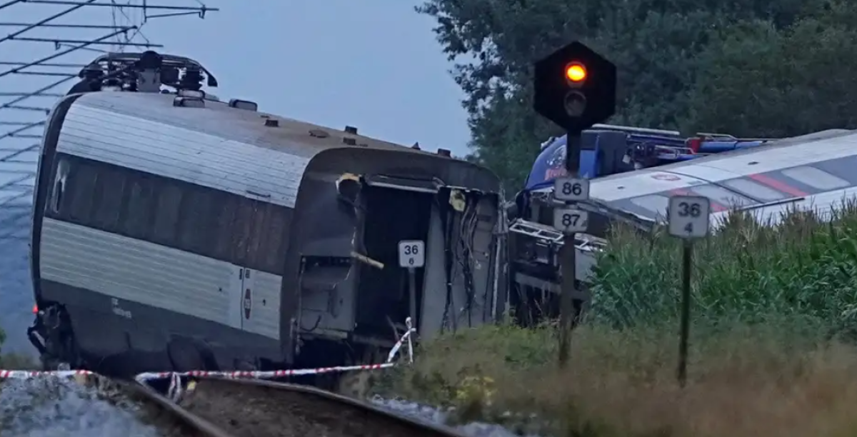 В Дании поезд сошел с рельсов: один погибший, десятки ранены