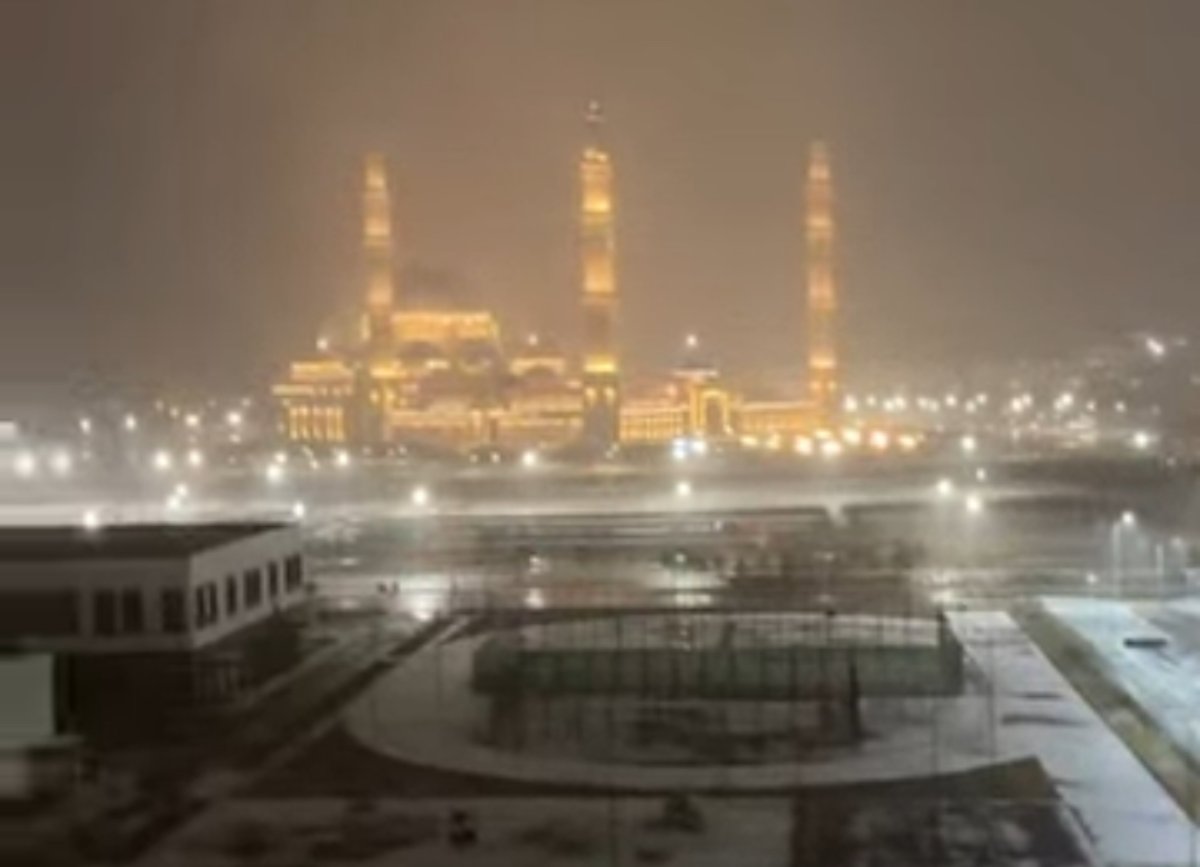 Первый снег выпал в Астане