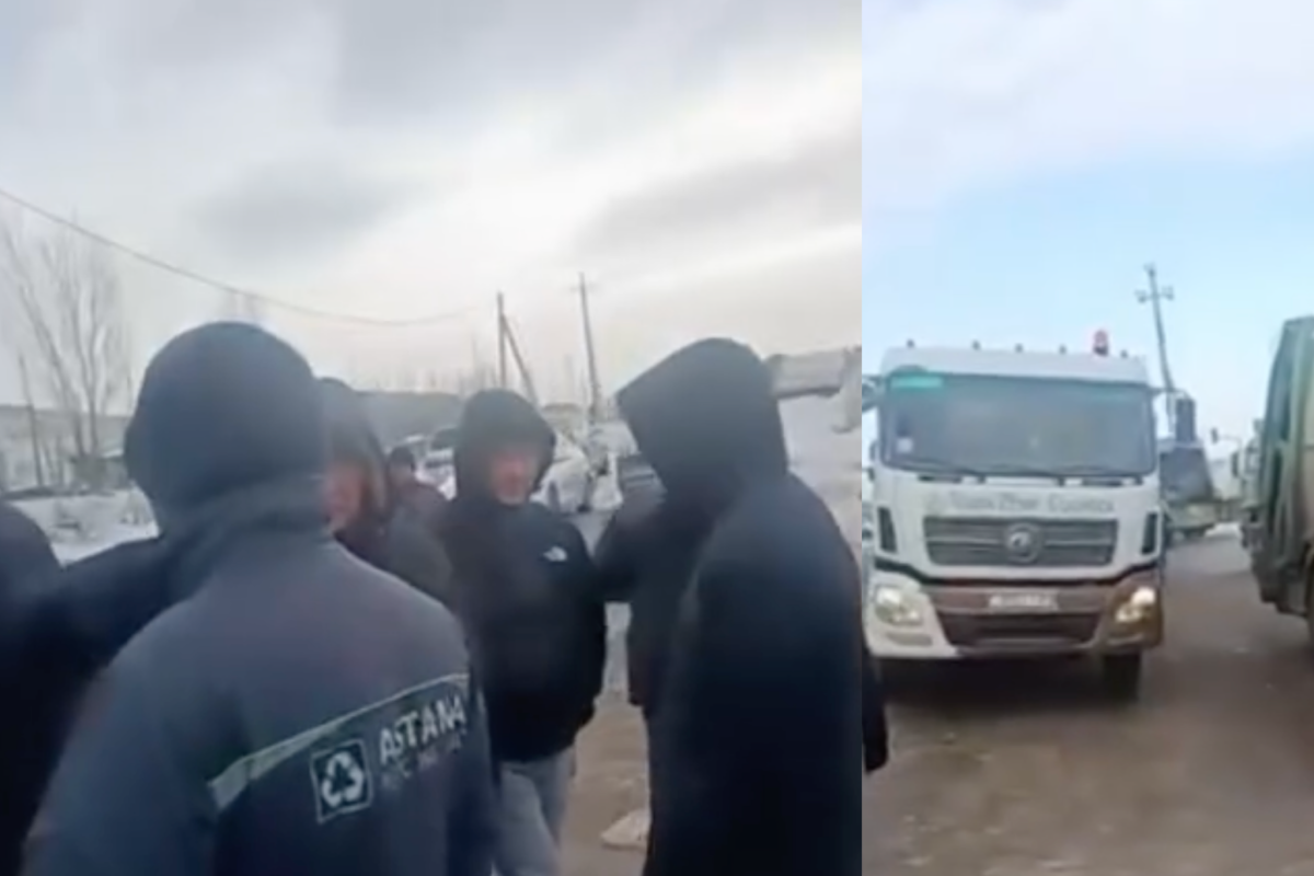 Работники компании, связанной с Назарбаевой, перекрыли дорогу к мусорному полигону в Астане