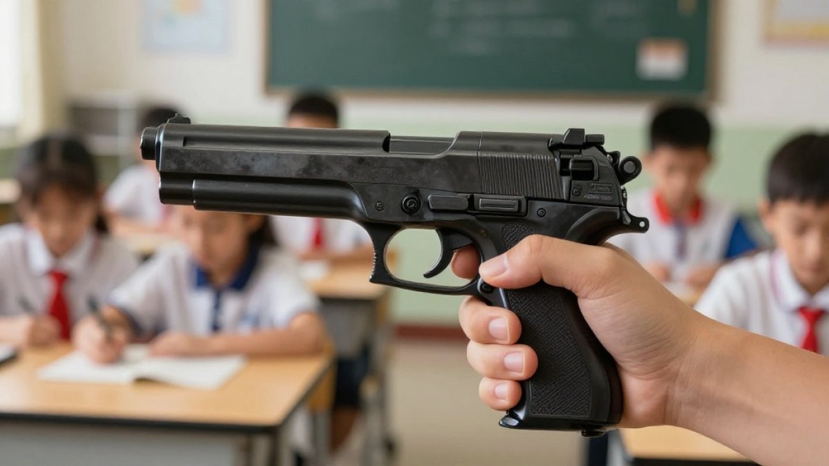 Школьник пришел на уроки с пистолетом в Петропавловске