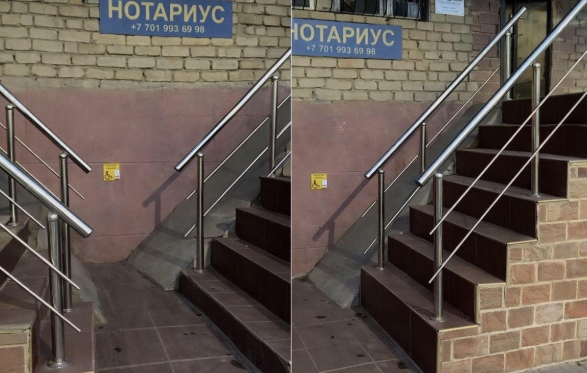 «Подняться невозможно»: странные пандусы заметили в Атырау