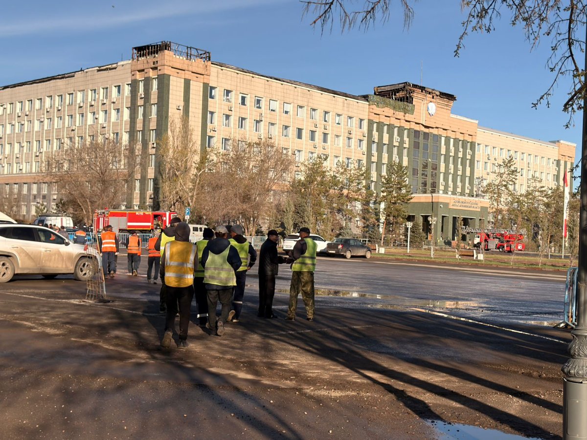 Названа причина пожара в акимате Актобе