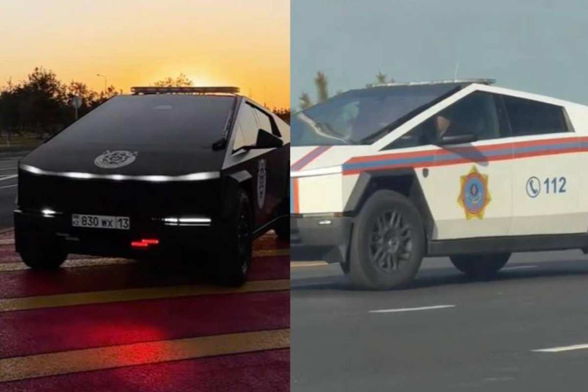 Tesla Службы госохраны: бронированные электропикапы пригнали в Туркестан