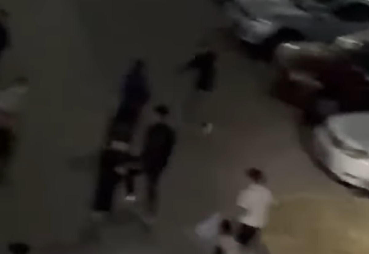 Массовая драка в Астане попала на видео