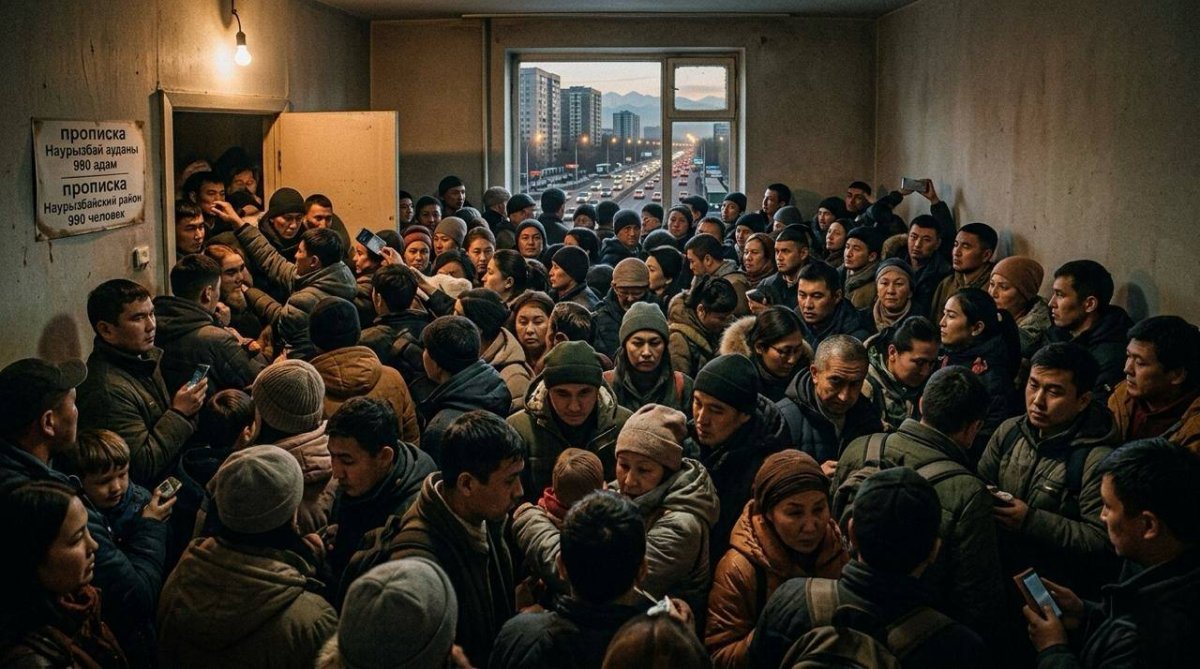 «Мега-резиновую» квартиру нашли в Алматы, где прописали 990 человек