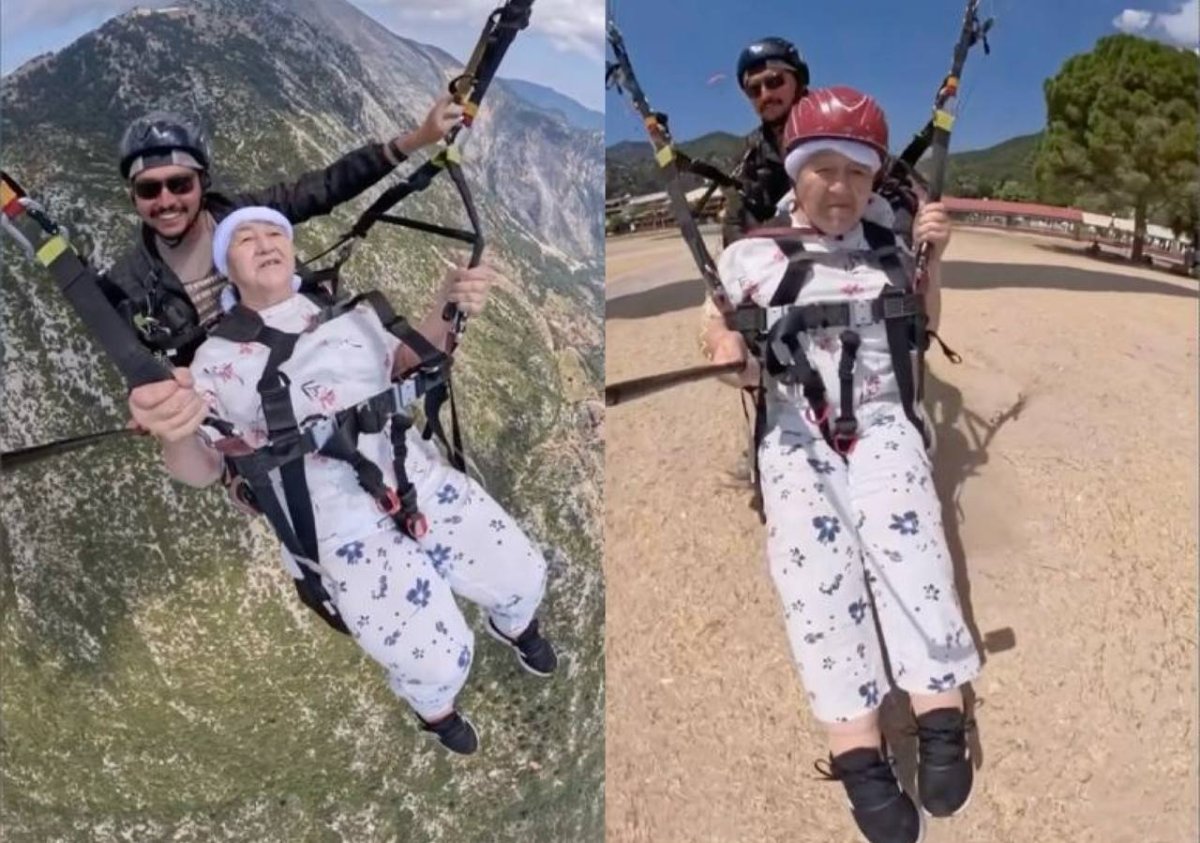 74-летняя казахстанка шокировала туристов, решившись на экстремальный полет