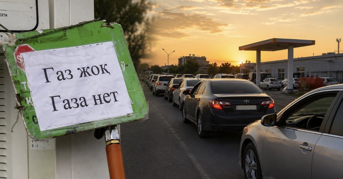 В Актау вновь выстроились огромные очереди за газом