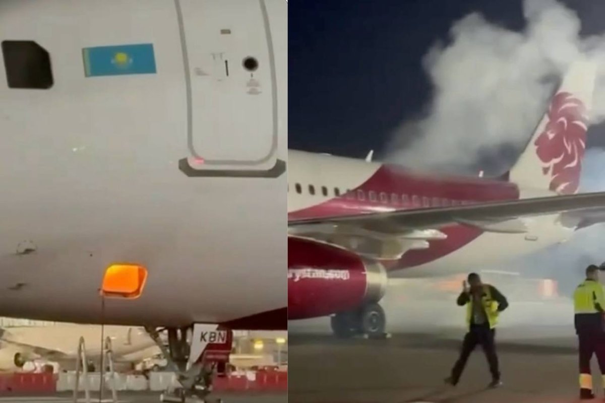 Самолёт FlyArystan загорелся в Алматы: есть пострадавший