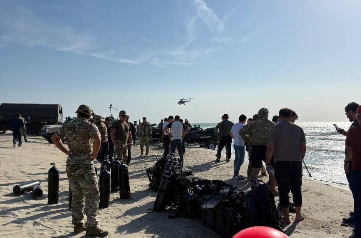 Азербайджанцы приехали помогать на место поисков военных в Мангистау