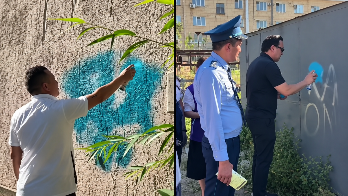 В Казахстане насчитали больше 2 тысяч незаконных граффити за два дня