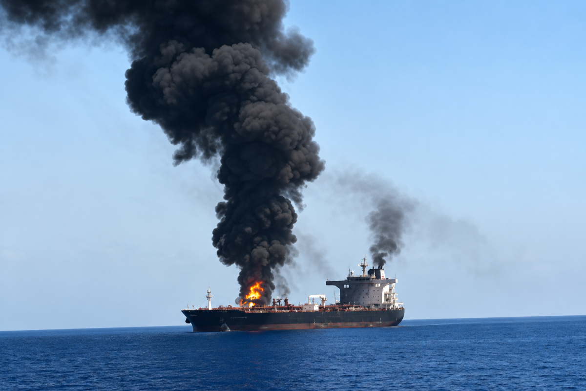 Еще один нефтяной танкер подорвался в Ормузском проливе