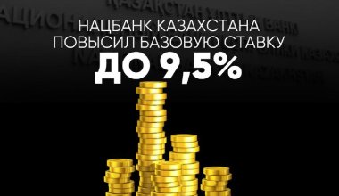 Нацбанк Казахстана повысил базовую ставку до 9,5%