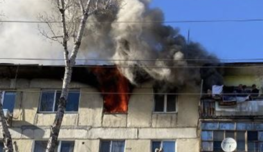 В жилом доме в Экибастузе возник пожар