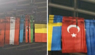 На спортивном турнире в Ереване вывесили рваные флаги Азербайджана и Турции