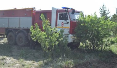 В Акмолинской области тушат сильный пожар