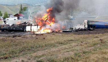 Частный вертолет разбился в России недалеко от границы с Казахстаном