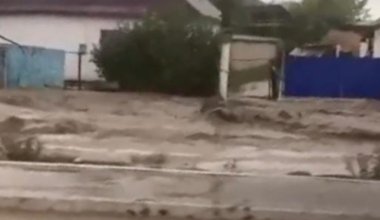 Село в области Жетысу затопило из-за дождей