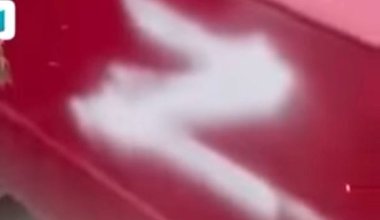 Разрисовал машину символом "Z": видео из Усть-Каменогорска шокировало Казнет