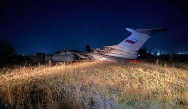 В Таджикистане при взлёте полностью сгорел российский грузовой самолет Ил-76