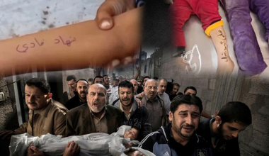 Имена палестинских детей на их телах – символ новой войны в Газе