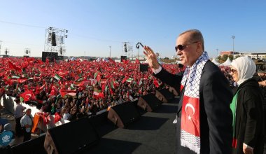 Эрдоган собрал многотысячный митинг в поддержку Палестины