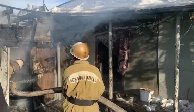 В Алматинской области нацгвардейцы потушили пожар