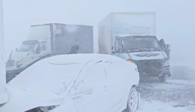 16 автомобилей столкнулись в аварии на трассе Астана-Петропавловск