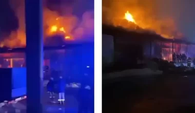 На складах Алматы разгорелся пожар