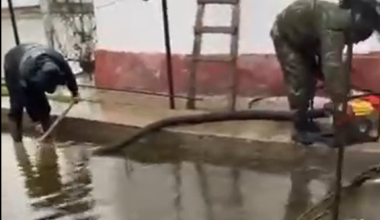 В Туркестанской области затопило дворы