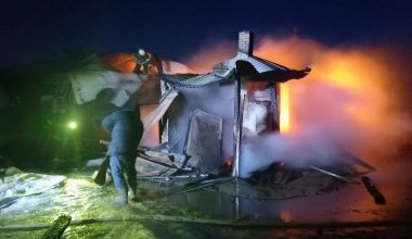 В Павлодарской области произошел крупный пожар