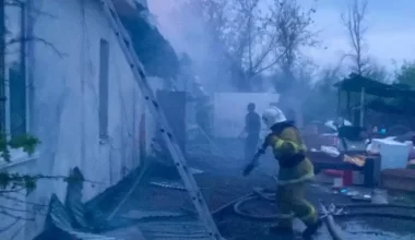 В Алматинской области разгорелся крупный пожар