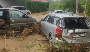 Несколько сел Кыргызстана затопило из-за дождя и селя
