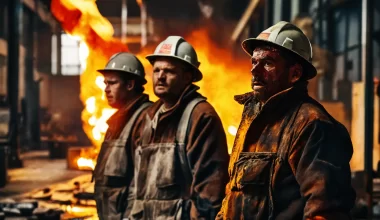 Выброс пламени: рабочие получили травмы на заводе в Караганде