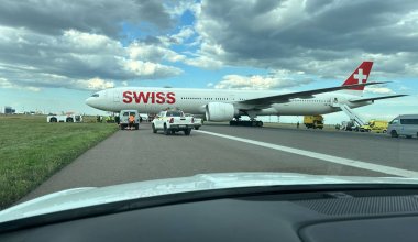 ЧП в аэропорту Астаны: самолёт Swissair экстренно приземлился из-за пассажира с инсультом