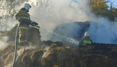 В Акмолинской области разгорелся крупный пожар