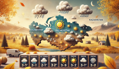 Какой будет погода в Казахстане 25 октября