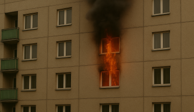 Жилой дом загорелся в Усть-Каменогорске: несколько десятков человек эвакуировали пожарные