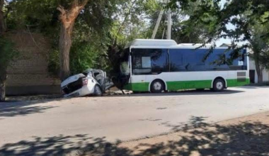 Воспитанники частного детского сада попали в аварию в Кызылорде