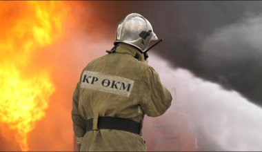Пожар уничтожил крупный склад возле Бишкека