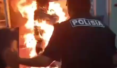 В аэропорту Алматы мужчина попытался совершить самоподжог (видео)