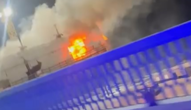 Многомиллиардный мост в Павлодаре загорелся