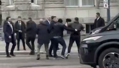 Протестующие пытались атаковать кортеж Ильхама Алиева в США