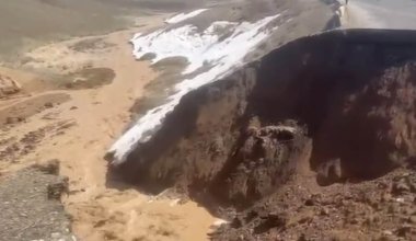 Участок дороги Кеген – Нарынкол обрушился после паводка