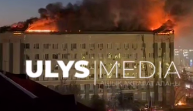 Здание акимата горит в Актобе