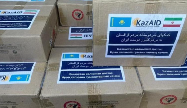 Казахстан отправил в Иран 30 вагонов гумпомощи